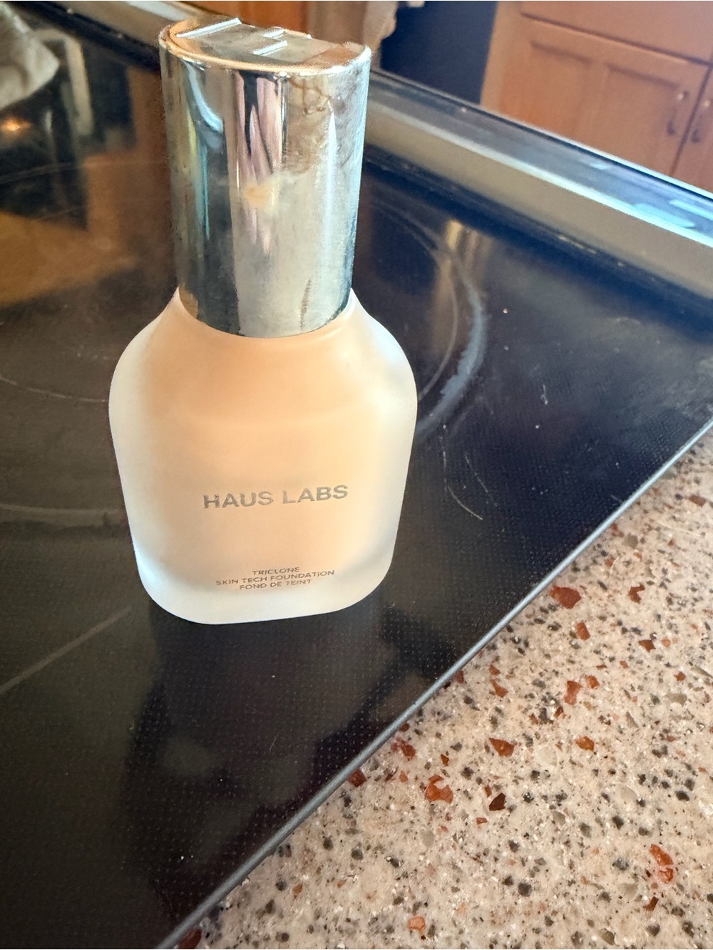 Haus Labs By Lady Gaga Foundation Bottle in Beige with Silver Cap